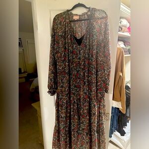 show me your mumu floral maxi dress with slip